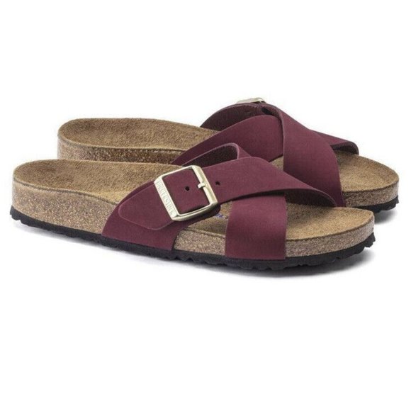 Birkenstock Shoes - Birkenstock Sienna Maroon Strap Sandals EUR 40 Womens US 9 Narrow Worn Once